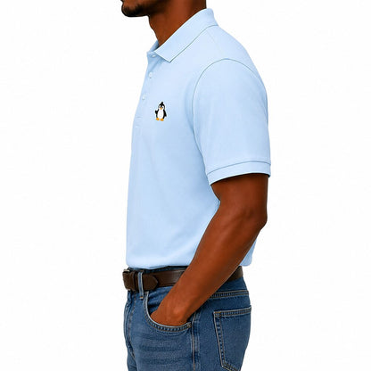 Textured 100% Cotton Pique Polo Shirt