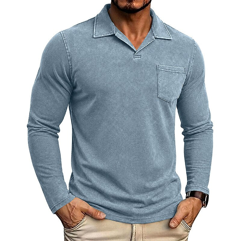 Vintage Washed 100% Cotton Polo Shirt