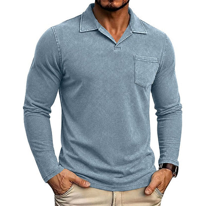 Vintage Washed 100% Cotton Polo Shirt