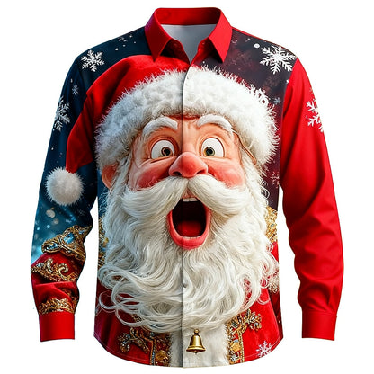 Christmas Santa Snowflake Face Shirt
