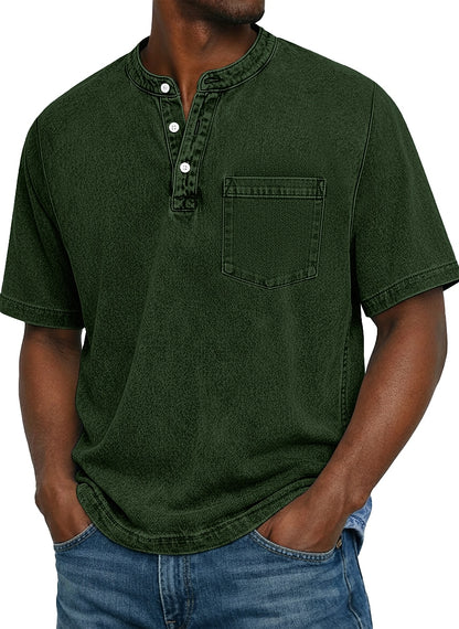 100% Cotton Henley T-Shirt