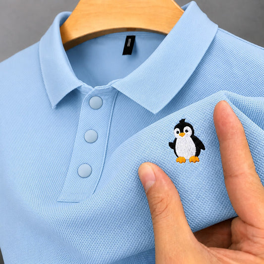 Textured 100% Cotton Pique Polo Shirt