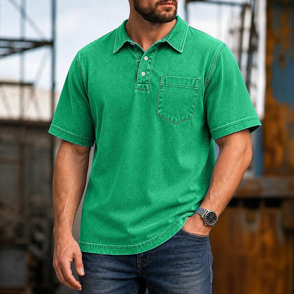 Broken-In Cotton Polo Shirt