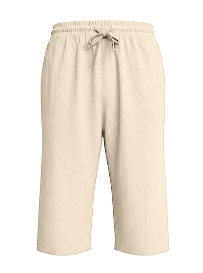 Breathable Linen Shorts With Elastic Waist