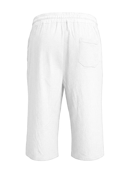 Breathable Linen Shorts With Elastic Waist