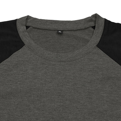 Casual Colorblock Long Sleeve T-shirts