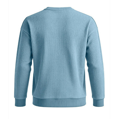 Classic Crewneck Waffle Sweatshirt Pullover