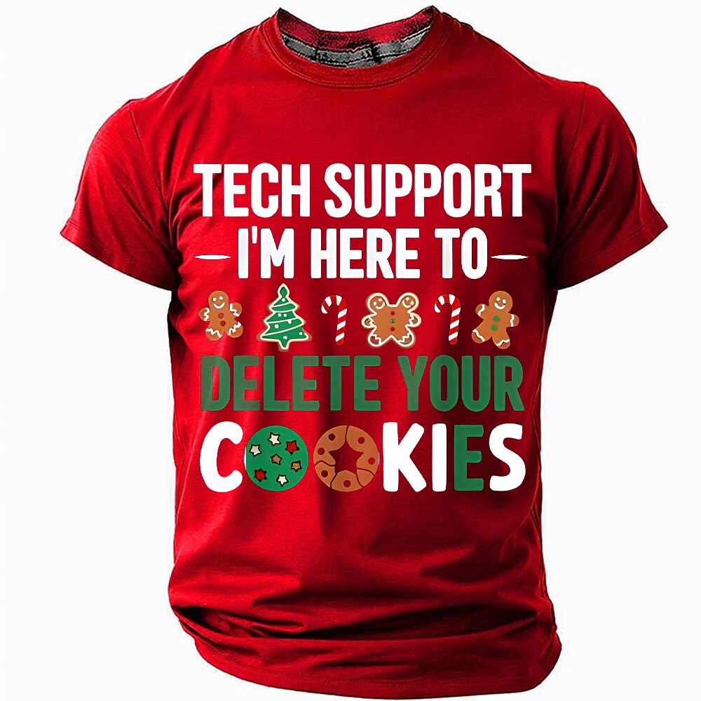Christmas Tech Support Cookie Humor Tee