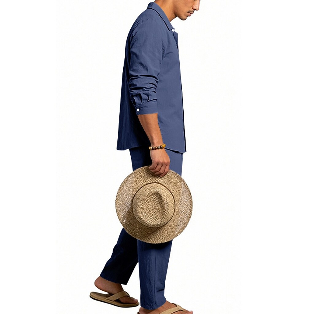 Cotton Linen Set-Shirt and Pants