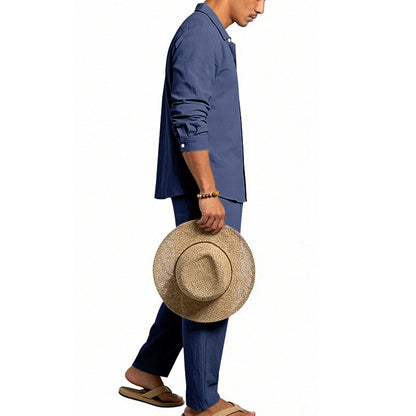 Cotton Linen Set-Shirt and Pants