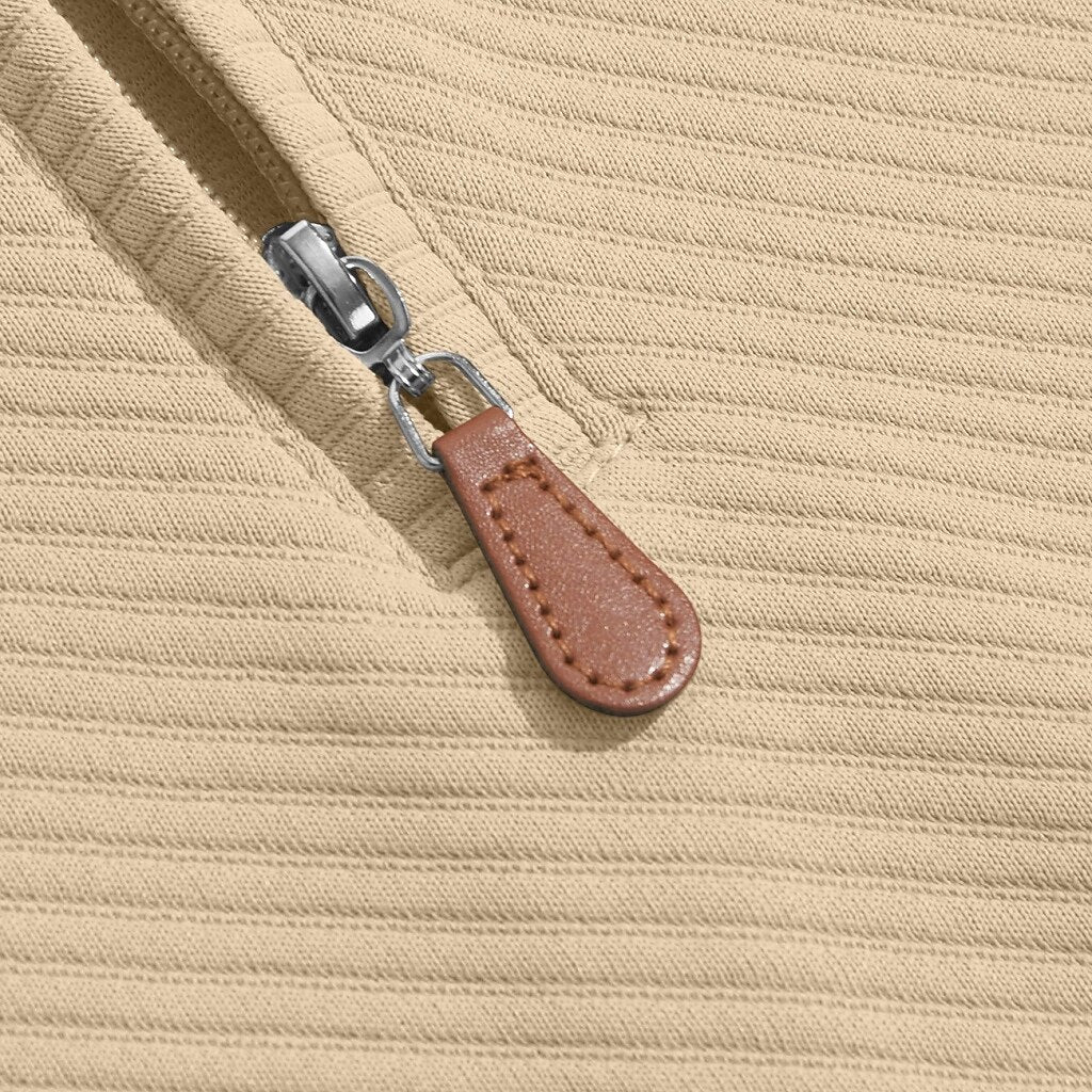 Jacquard Comfort Quarter Zip Sweatshirt