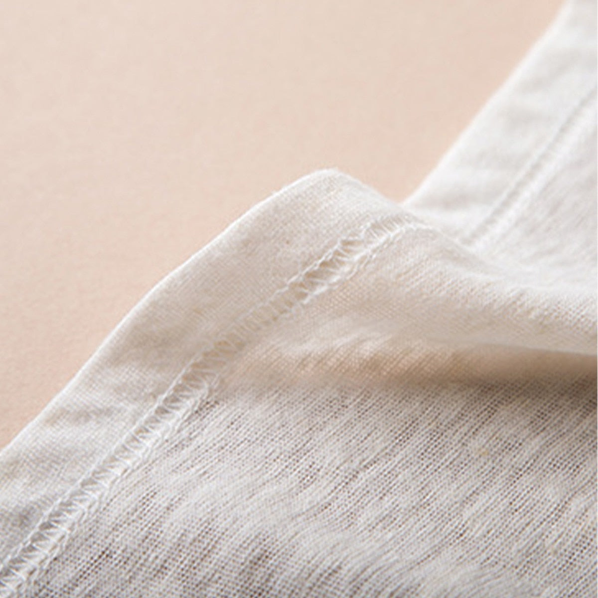 V-neck  Breathable Linen Tee