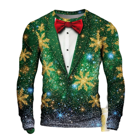 Men's Colorful Christmas Tuxedo Tee