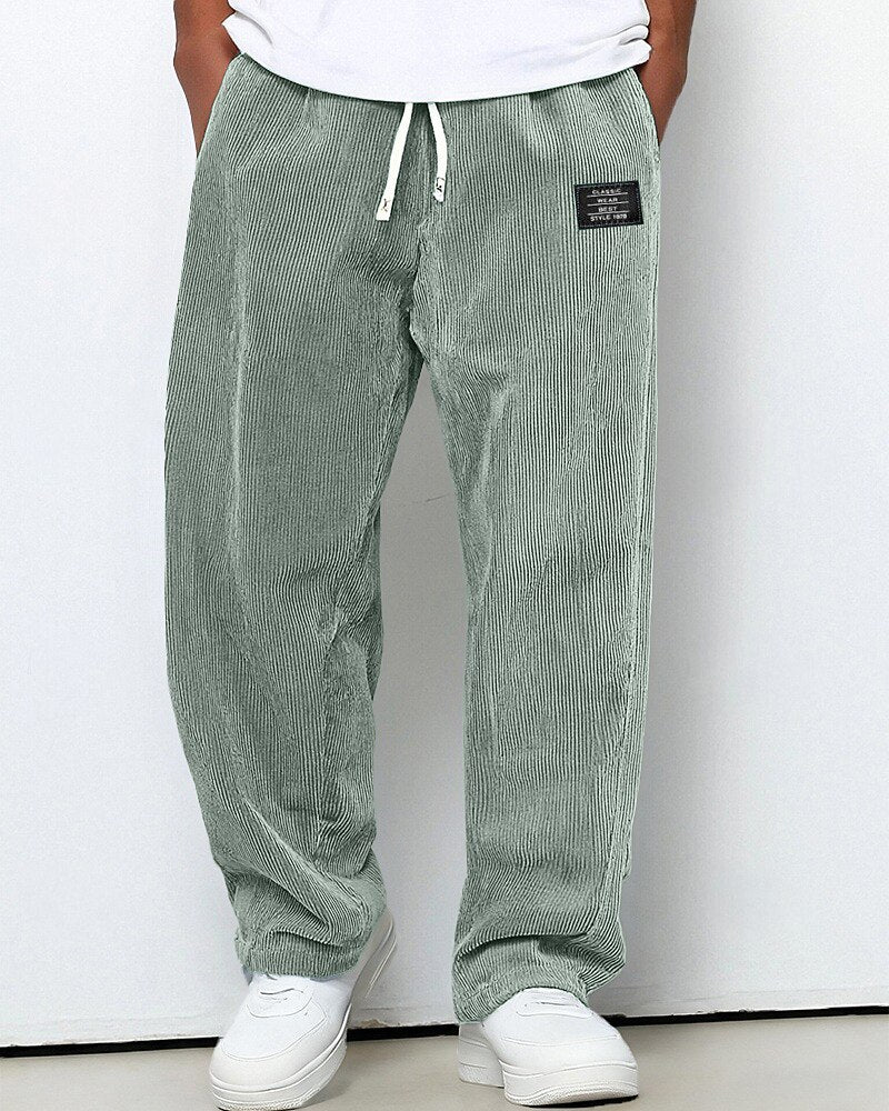Men's Corduroy Drawstring Sweatpants