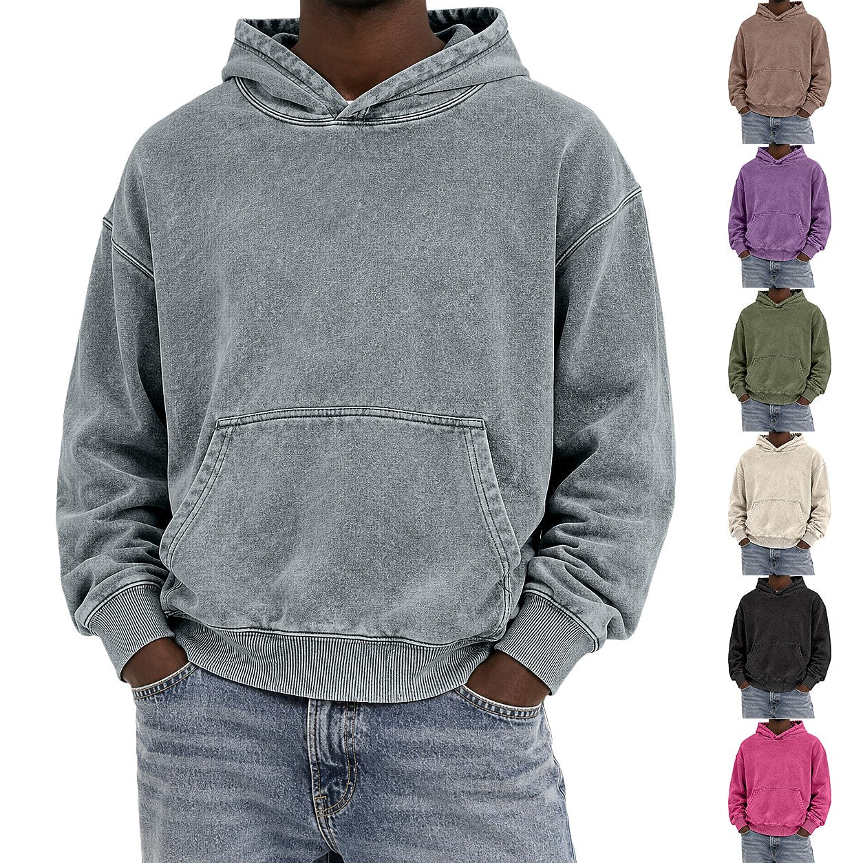 Broken-In Washed Cotton Hoodie