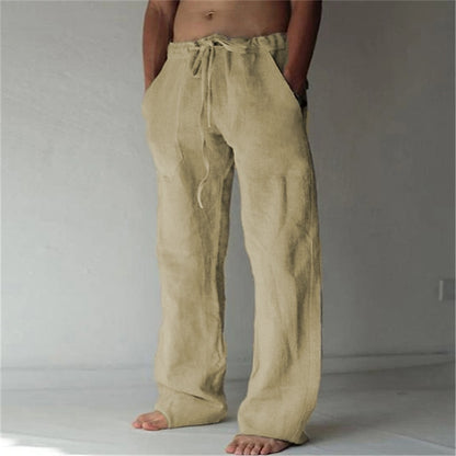 Daily Linen Pants - Elastic Waist, Casual Holiday & Vacation Wear