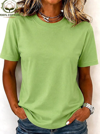 Women's 100% Cotton Crew Neck Top