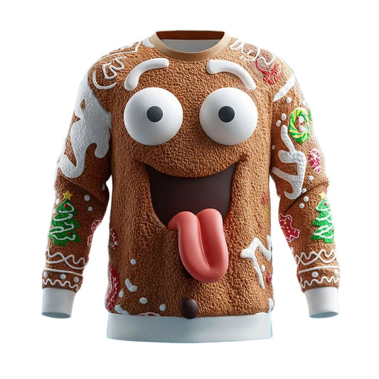 Men's Gingerbread Christmas 3D Party Sweatshirt