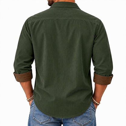 Textured Corduroy Button Up Shirt