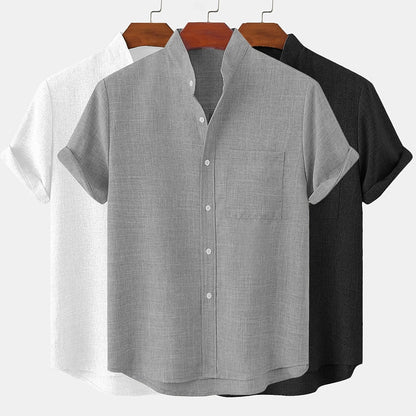 3-Piece Men's Linen Shirt - Soft & Breathable