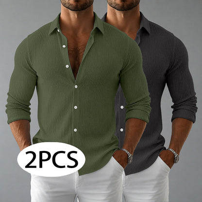 2-Pack Corduroy Button Up Shirts