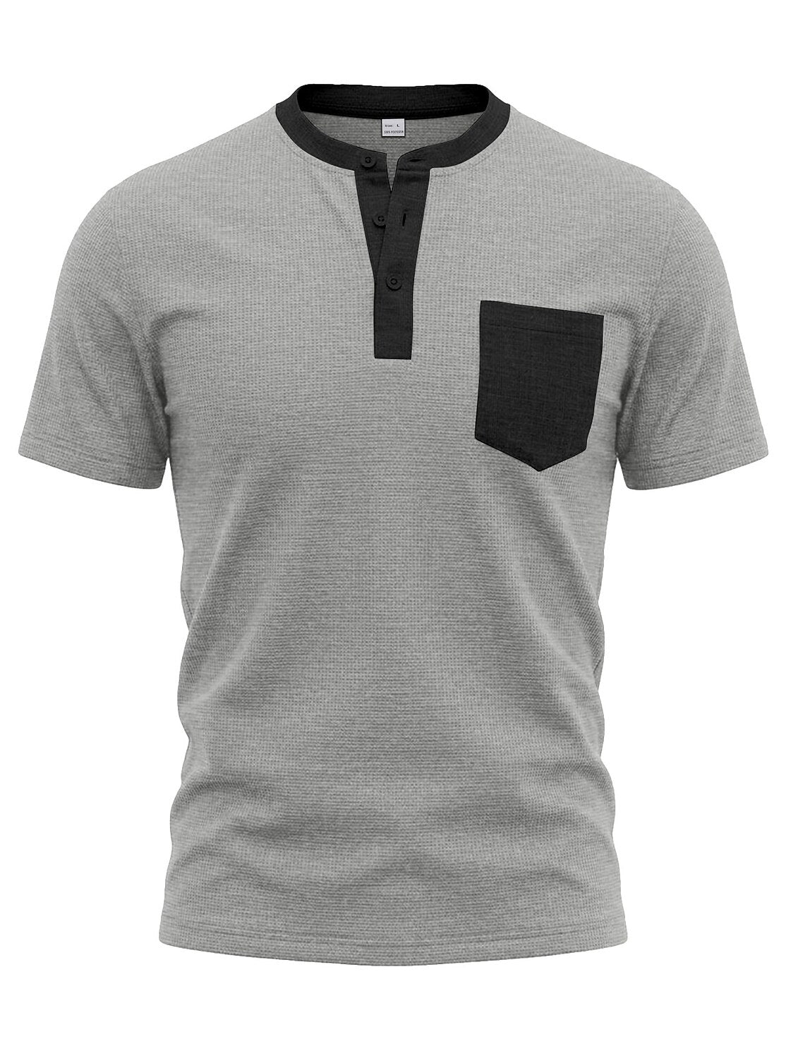 Men's Colorblock Waffle Henley T-Shirt