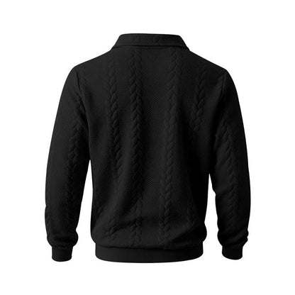 Comfort Jacquard Quarter Zip Polo