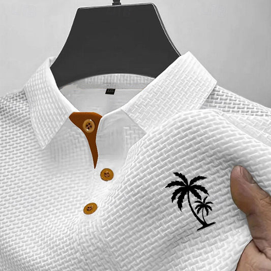 Men's Holiday Waffle Polo-Comfortable Spring & Summer Wear