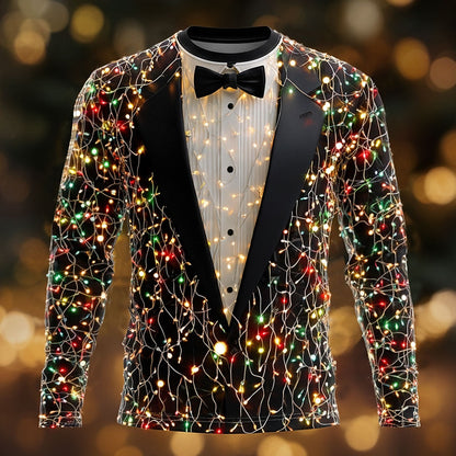 Men's Dark Christmas Tuxedo Costume Tee