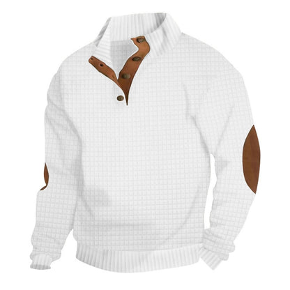Men's Waffle Patchwork Sweatshirt