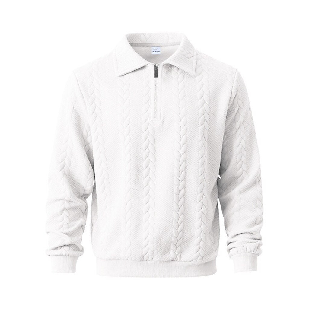 Comfort Jacquard Quarter Zip Polo