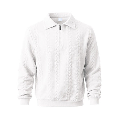 Comfort Jacquard Quarter Zip Polo