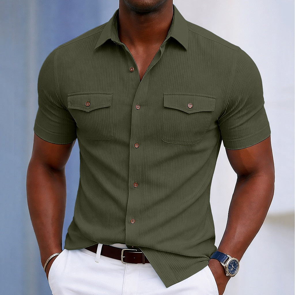 Breathable Textured  Corduroy Shirt