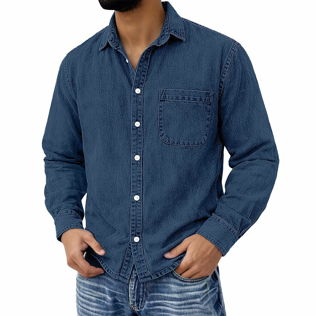 Men's 100% Cotton Acid Wash Shirt