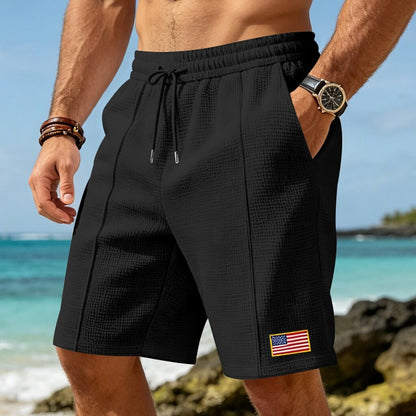Men's Pocketed Waffle Shorts