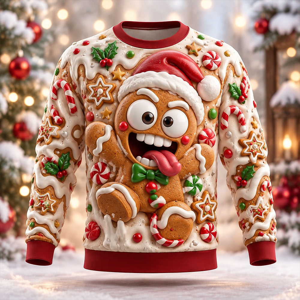 Men's Santa Gingerbread Crewneck Sweatshirt