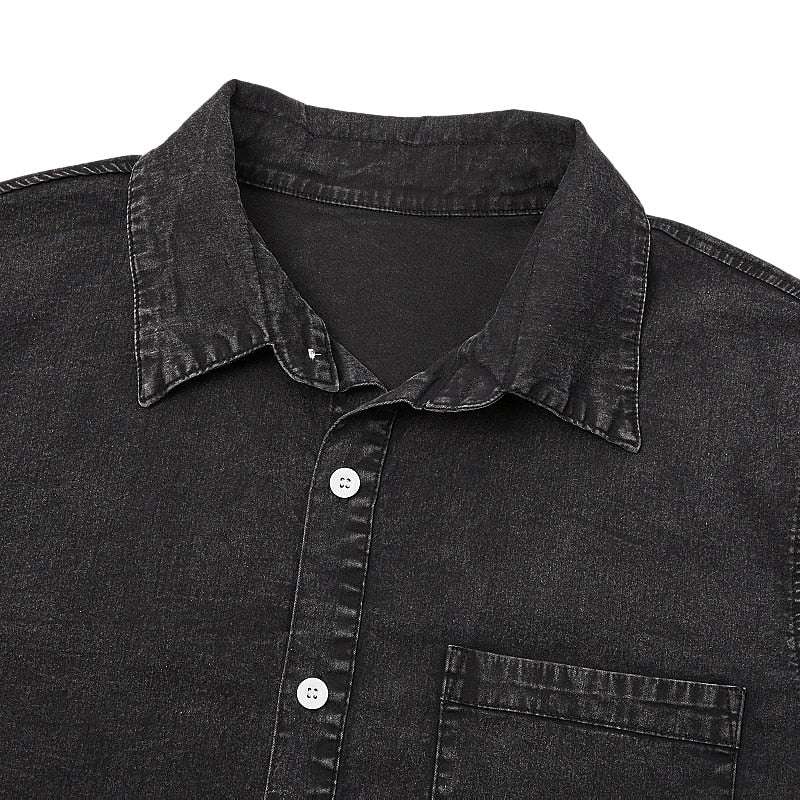 Men's 100% Cotton Acid Wash Shirt