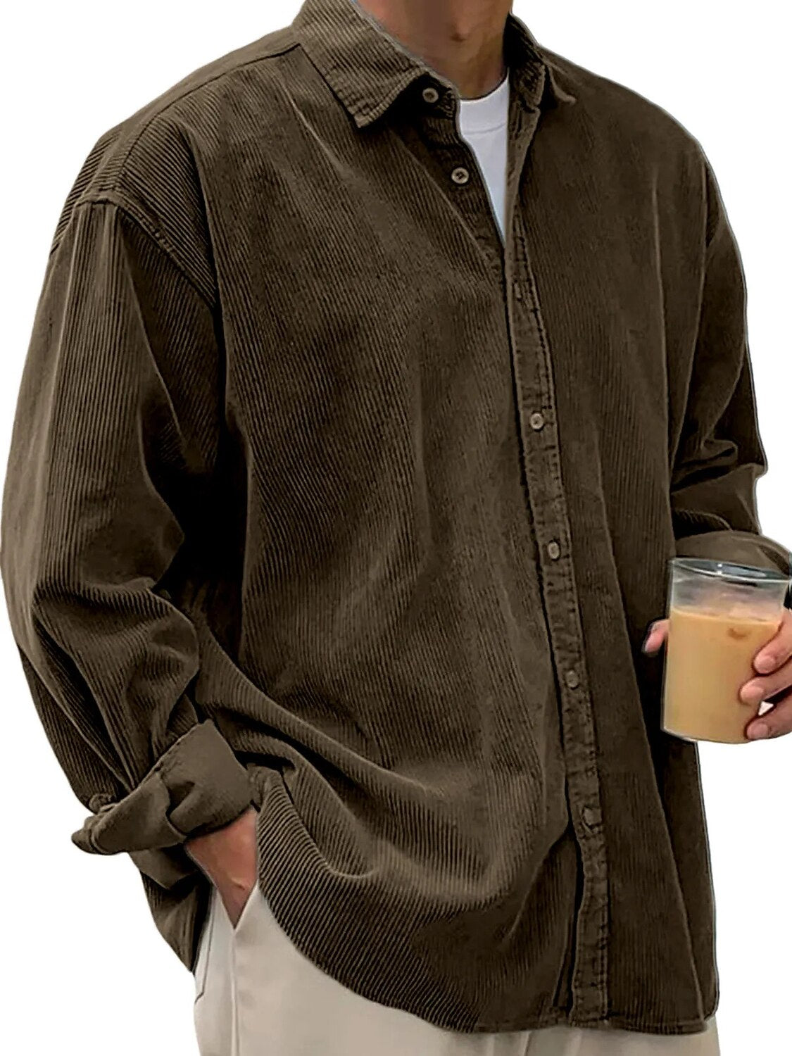 Men's Corduroy Button Up Shirt