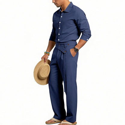 Cotton Linen Set-Shirt and Pants