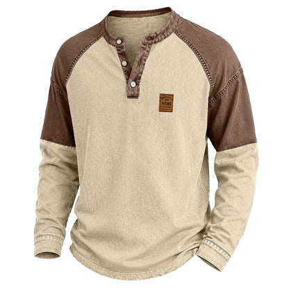 Colorblock Broken-in Cotton Henley