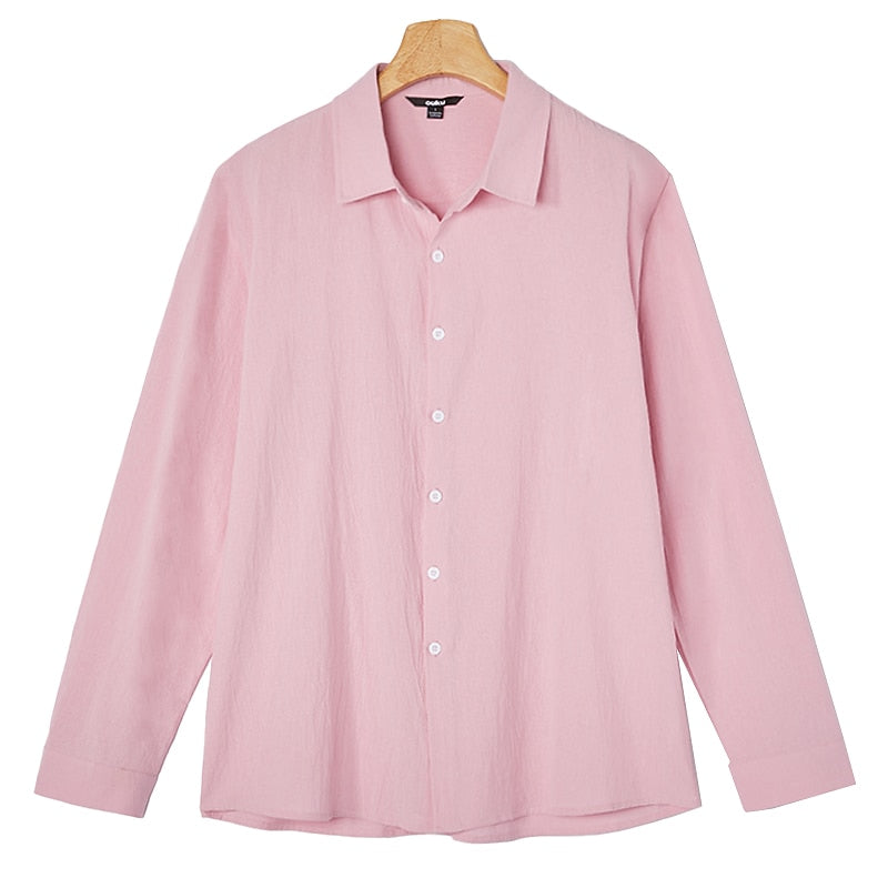 Cotton Linen Button-Up Shirt