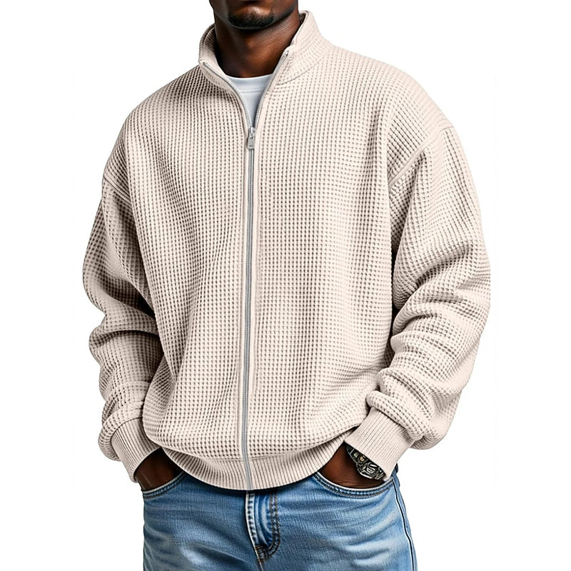 Comfort Waffle Zipped Sweatshirt