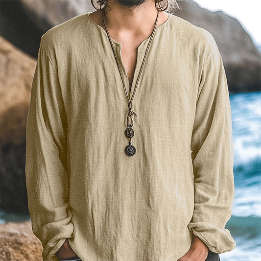 Men's Vacation Linen Shirt - Light & Comfortable