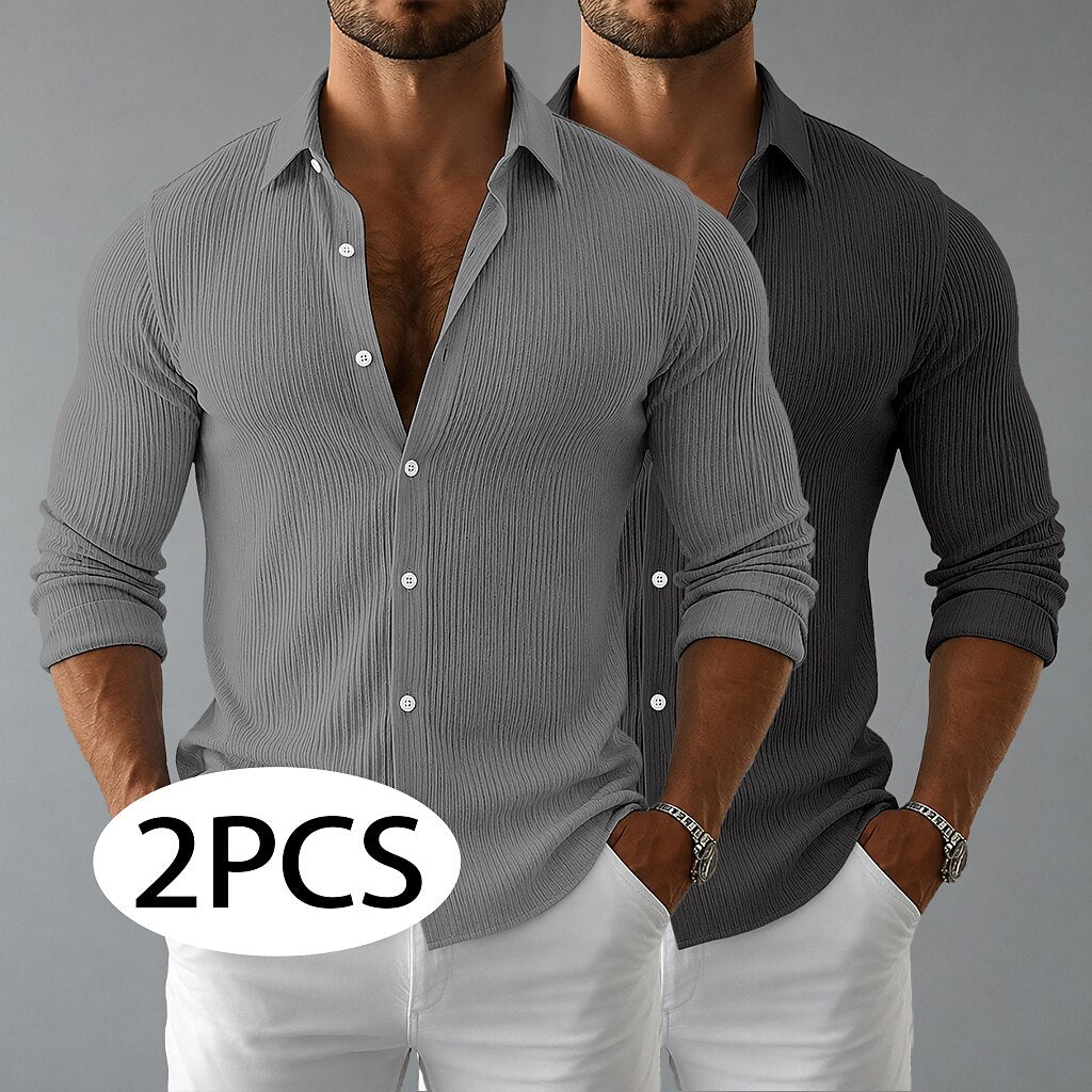 2-Pack Corduroy Button Up Shirts