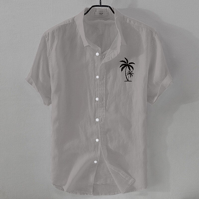 Men's Linen Shirt - Short Sleeve Summer Essential