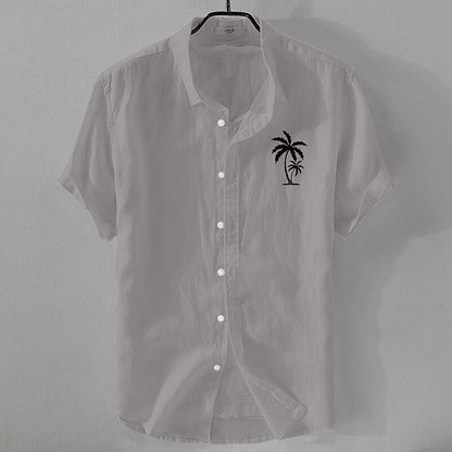Men's Linen Shirt - Short Sleeve Summer Essential