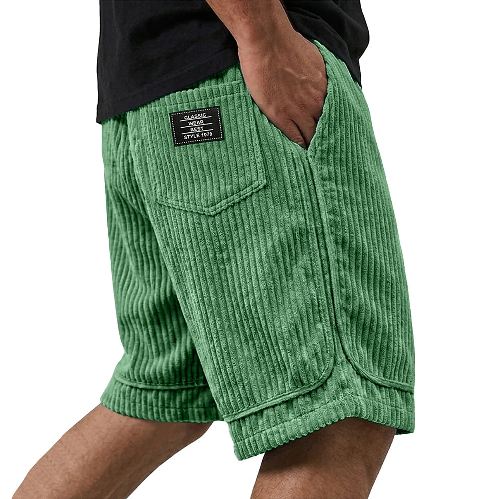 Comfort Elastic Waist Corduroy Shorts