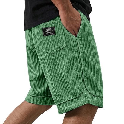 Comfort Elastic Waist Corduroy Shorts