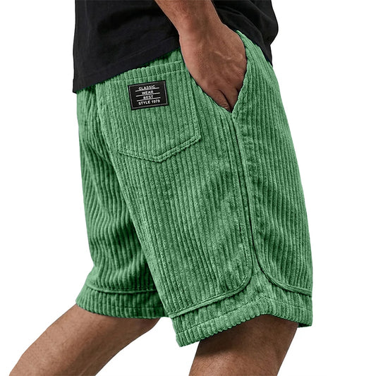 Comfort Elastic Waist Corduroy Shorts
