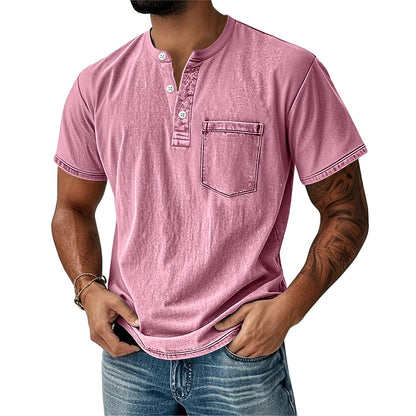 100% Cotton Henley T-Shirt